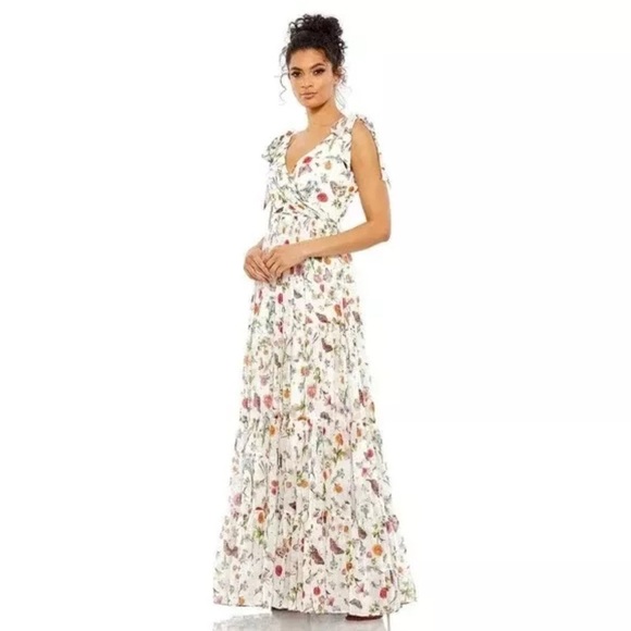 Mac Duggal Floral Maxi Dress size 2 NWT - Picture 3 of 14